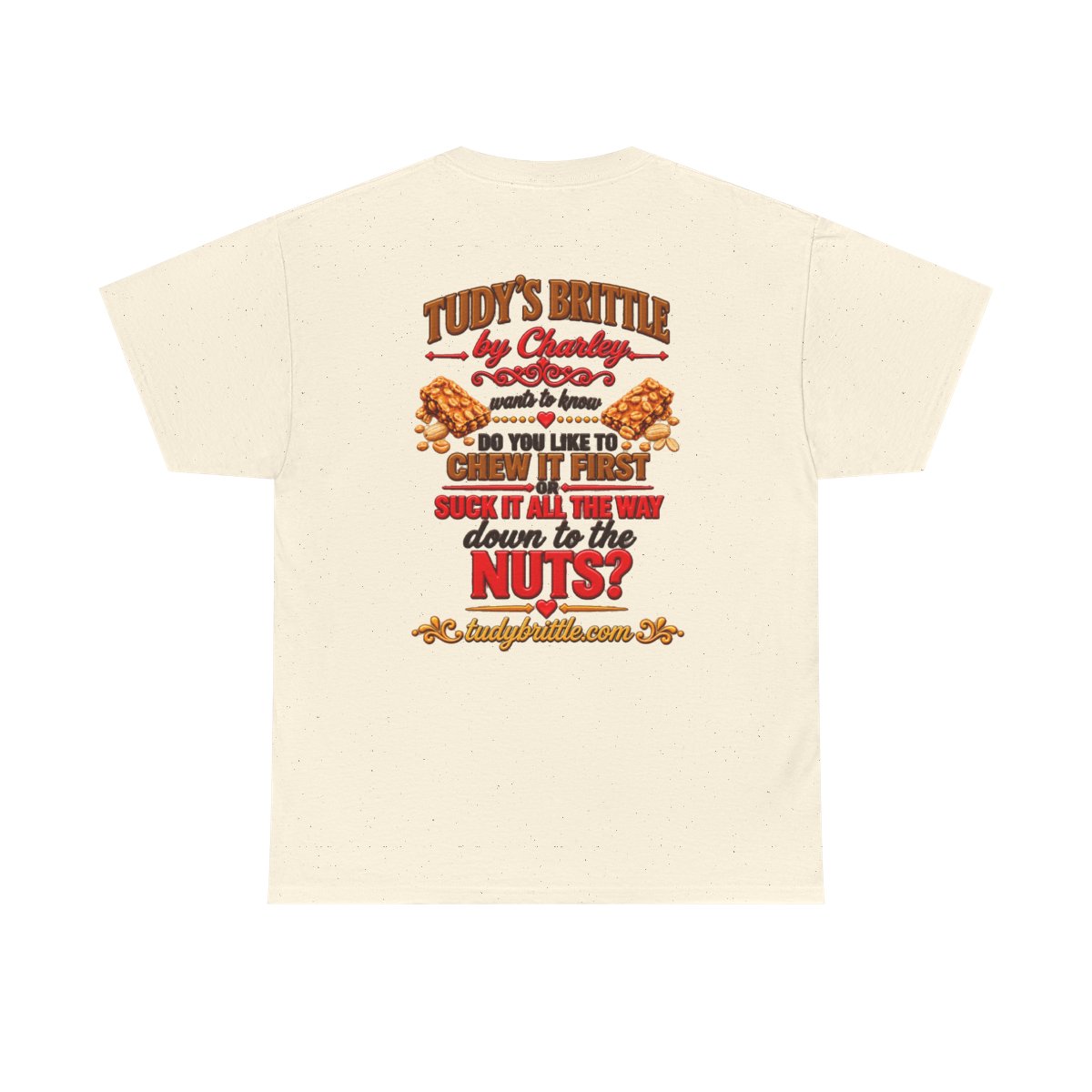 Natural Tudy's Brittle T-shirt, back design